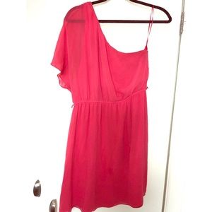 Express super cute 1 shoulder pink dress size L